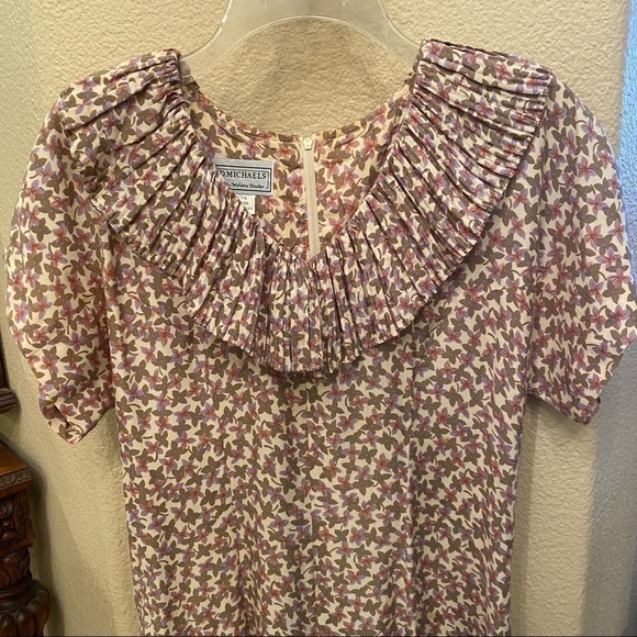 Vintage E.D. MICHAELS Floral Cottage Core Maxi Dress Size 5/6 - Picture 2 of 8